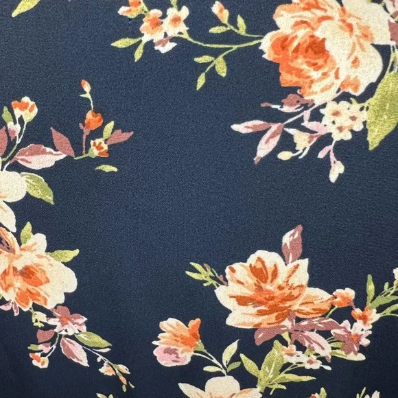 As U Wish Floral Dress Dark Navy Size 2X - Picture 7 of 12